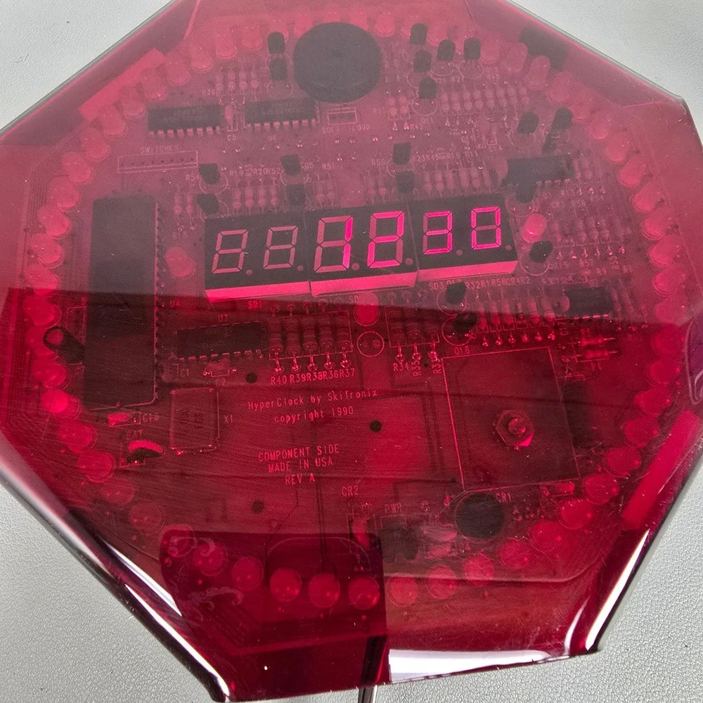 Vintage HyperClock by SkiTronix Red LED Digital Alarm DIY Learn To Solder Clock